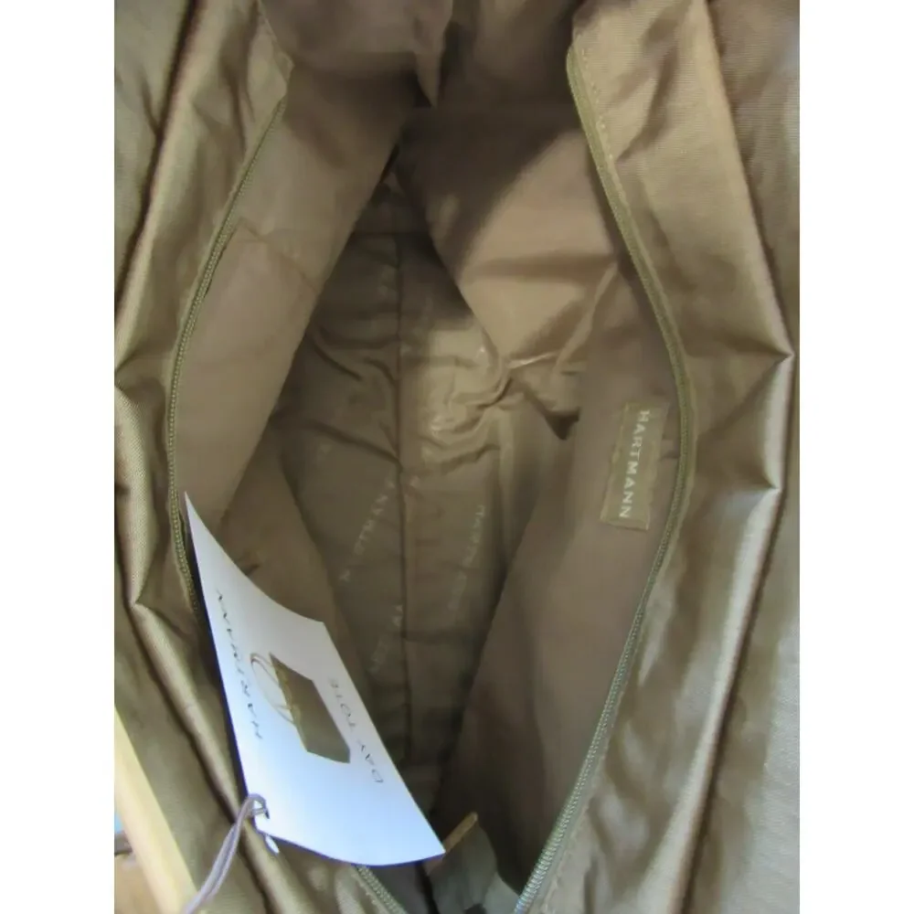 HARTMANN Day Tote Shopper Leather Strap and Trim Nylon Packcloth New